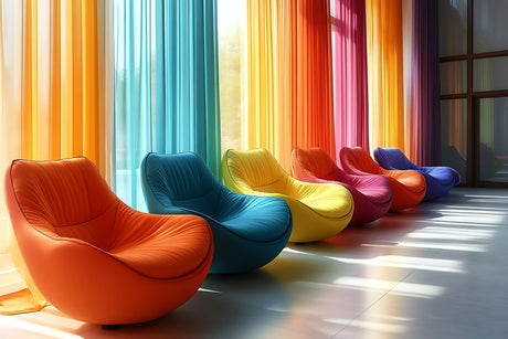 Mobilier pour le bureau et couleurs