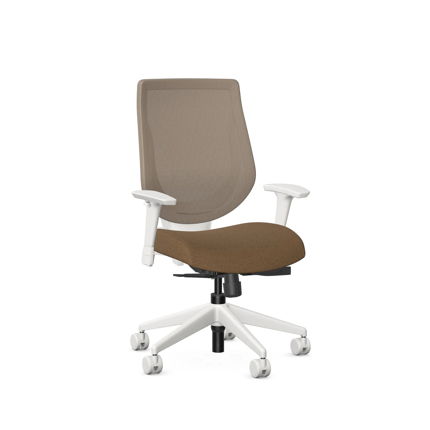 Chaise de bureau blanche avec dossier en maille Youtoo