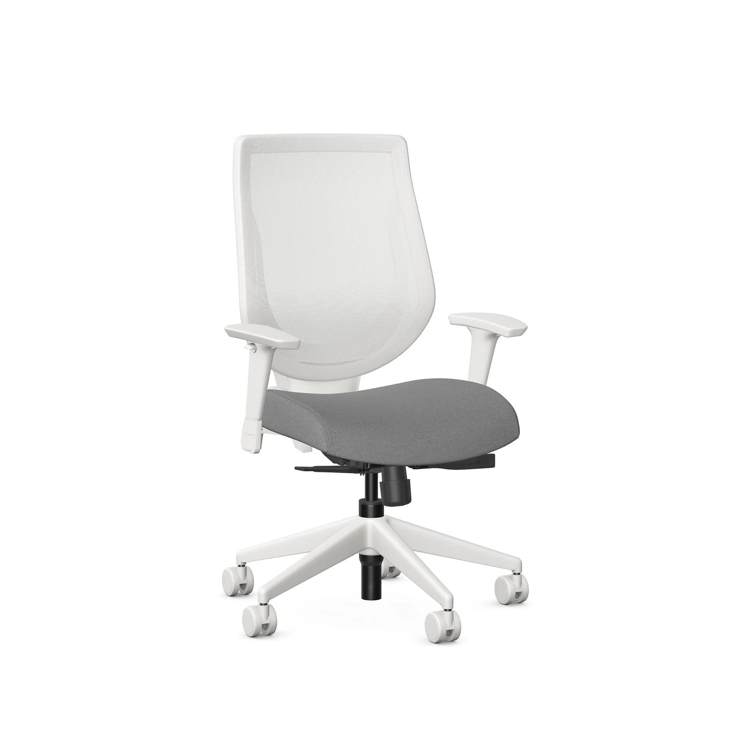 Chaise de bureau blanche avec dossier en maille Youtoo