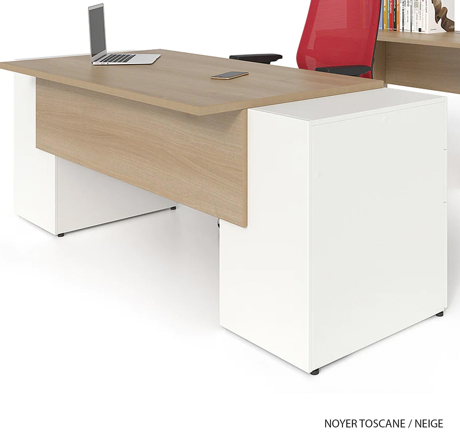 Bureau droit 60"L avec double caisson Concept C.A.