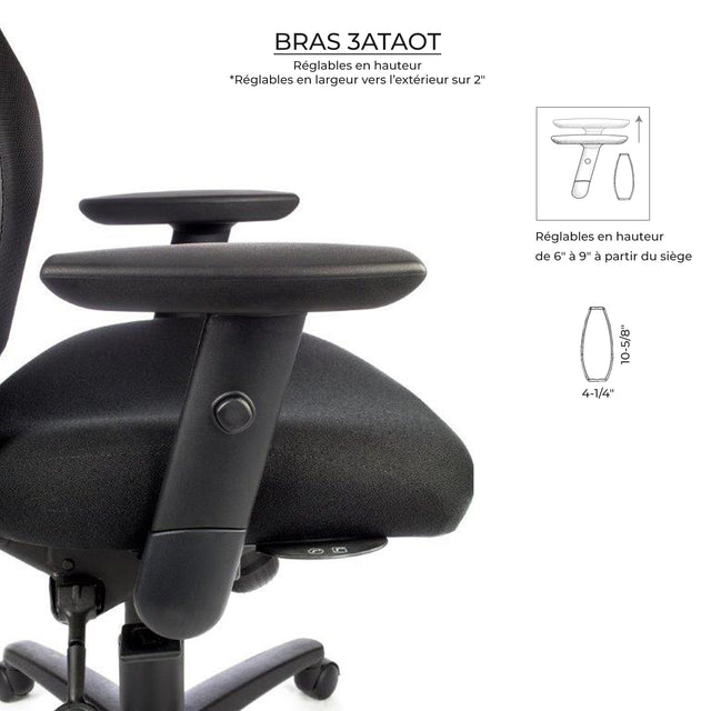 Chaise ergonomique pour très petite personne Aircentric2