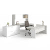 Bureau en U, couleur Salta/Neige - Concept C.A.