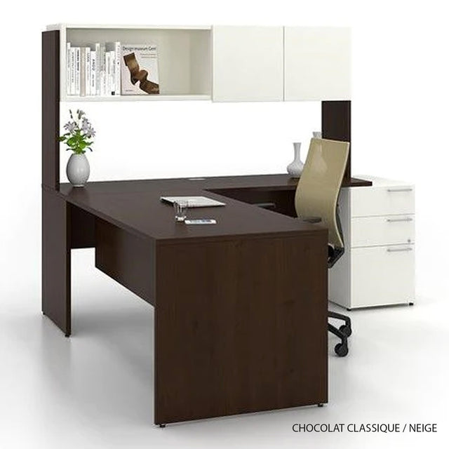 Bureau en L avec étagère - Collection C.A.