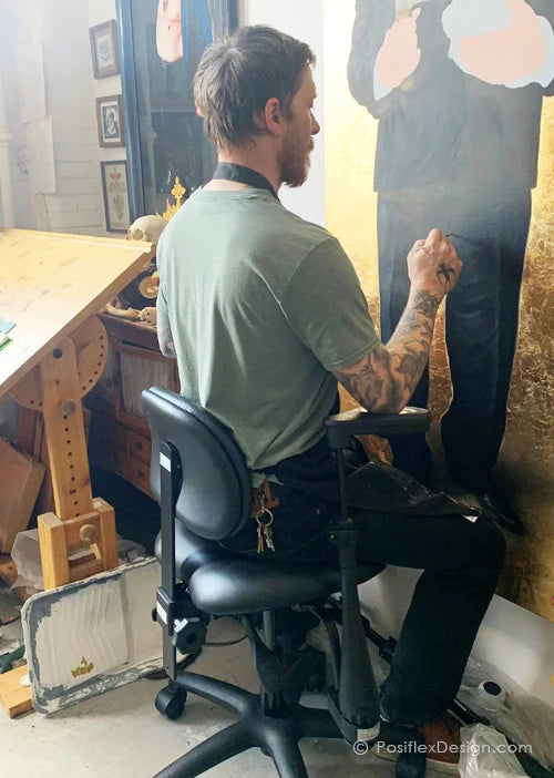 Chaise d'opérateur avec appuis-coude mobiles Posiflex