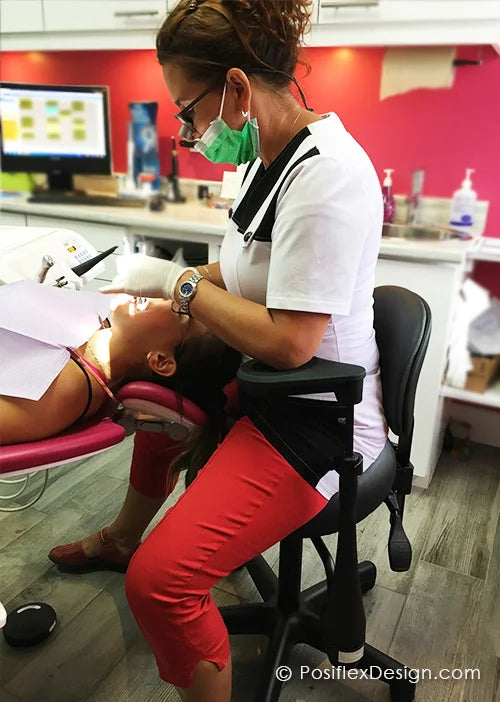 Chaise selle avec appuis-coude mobiles Posiflex