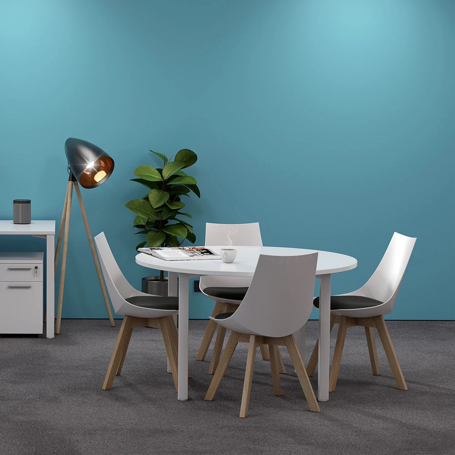 Table ronde pour 4 personnes, Axis - Workspace48