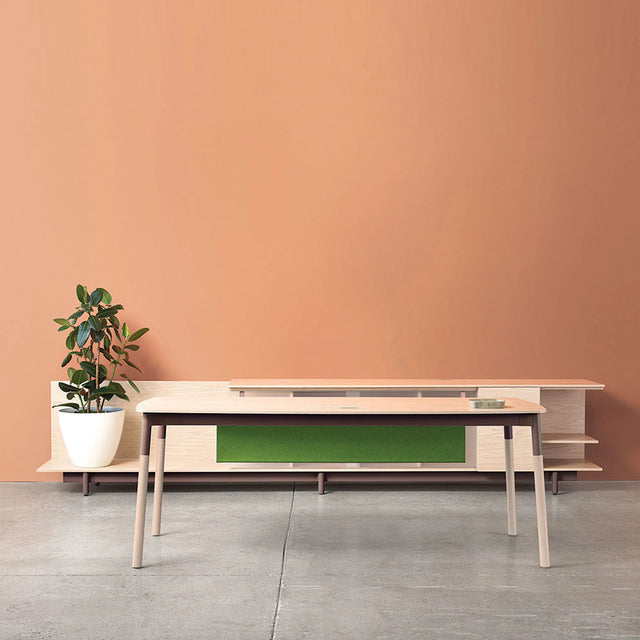 Bureau droit avec rangement arrière Woodstock