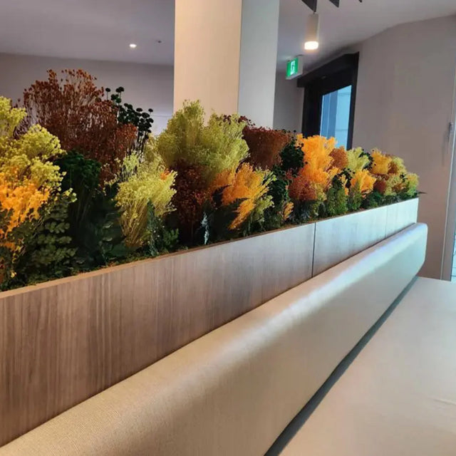 Jardinières stabilisées ByNature avec plantes naturelles dans des pots design modernes