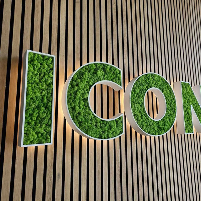 Logo d’entreprise en mousse stabilisée naturelle – création sur mesure ByNature