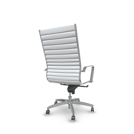 Chaise blanche dossier haut, vue de dos - Metro de Workspace48