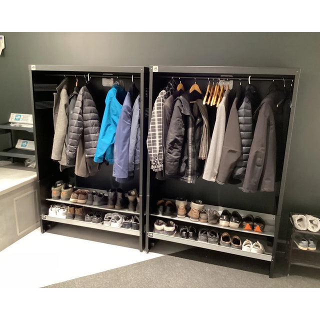 Mobile locker including 2 shelves for boots and shoes, Zeus