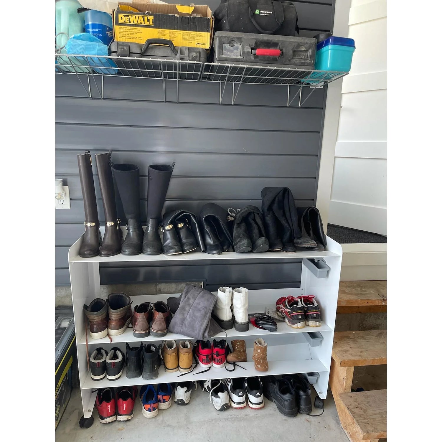 Large boot and shoe rack, Titan 3 levels