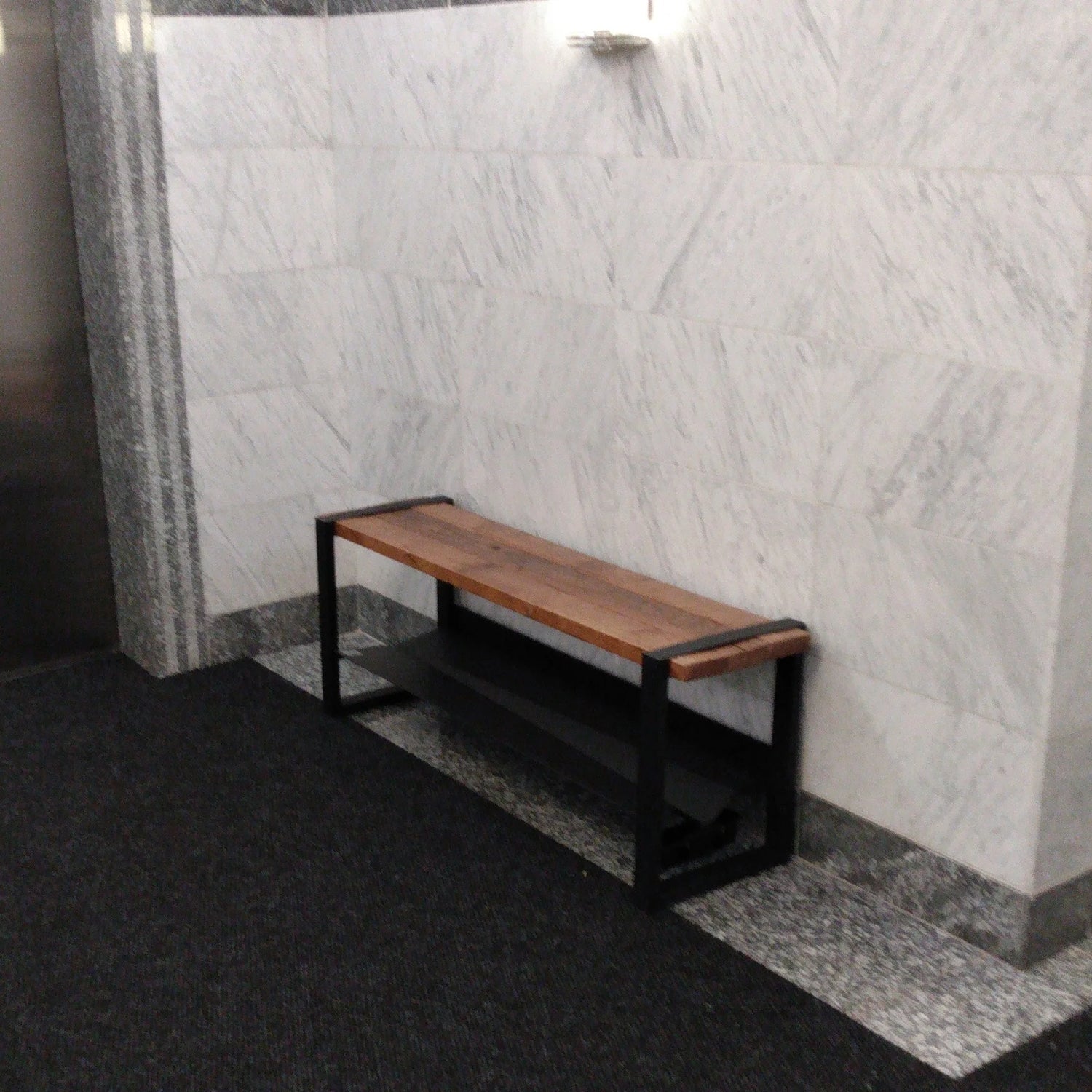 Entrance bench with shoe storage, Moderno