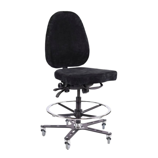Chaise de soudure ergonomique TF190 de Synetik avec base en acier et repose-pieds