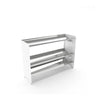Titan 3 tablettes en stainless, côtés blanc