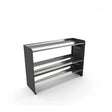 Titan 3 tablettes en stainless, côtés noir