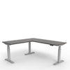 Bureau en L, ajustable en hauteur de 22,6" à 48,9"H - upCentric 3L