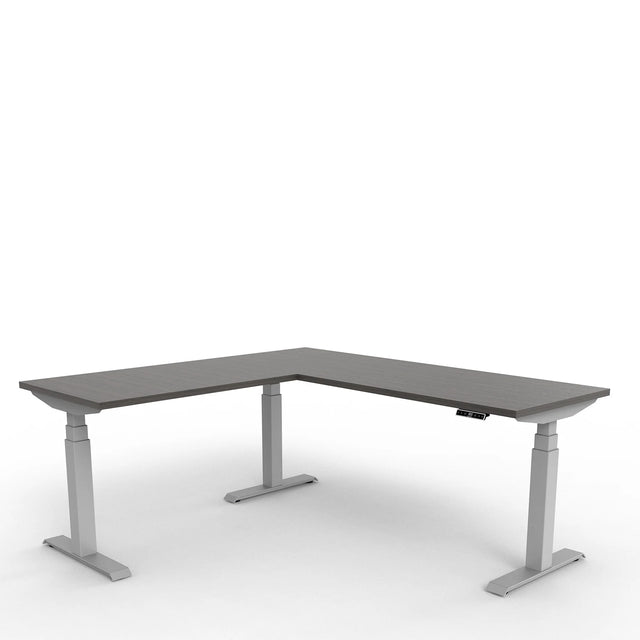 Bureau en L, ajustable en hauteur de 22,6" à 48,9"H - upCentric 3L