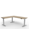 Bureau en L, ajustable en hauteur de 22,6" à 48,9"H - upCentric 3L