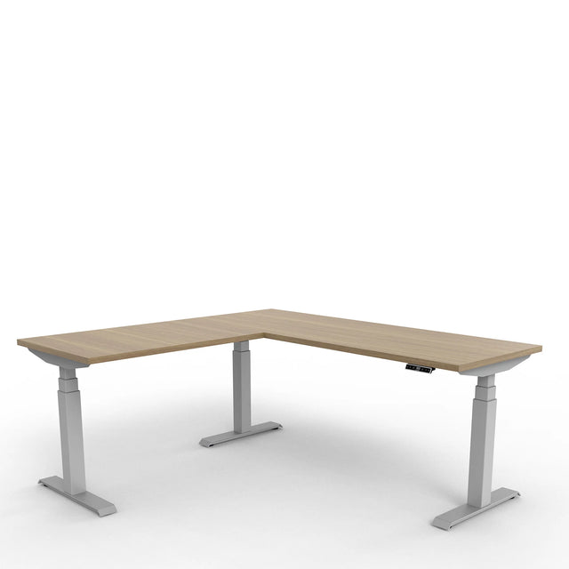 Bureau en L, ajustable en hauteur de 22,6" à 48,9"H - upCentric 3L