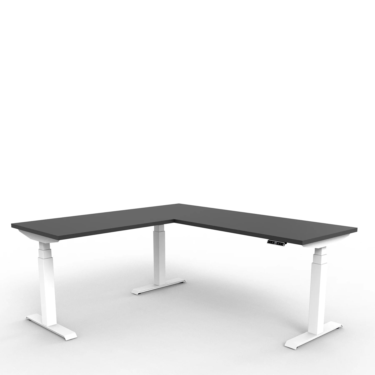 Bureau en L, ajustable en hauteur de 22,6" à 48,9"H - upCentric 3L
