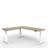 Bureau en L, ajustable en hauteur de 22,6" à 48,9"H - upCentric 3L