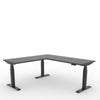 Bureau en L, ajustable en hauteur de 22,6" à 48,9"H - upCentric 3L