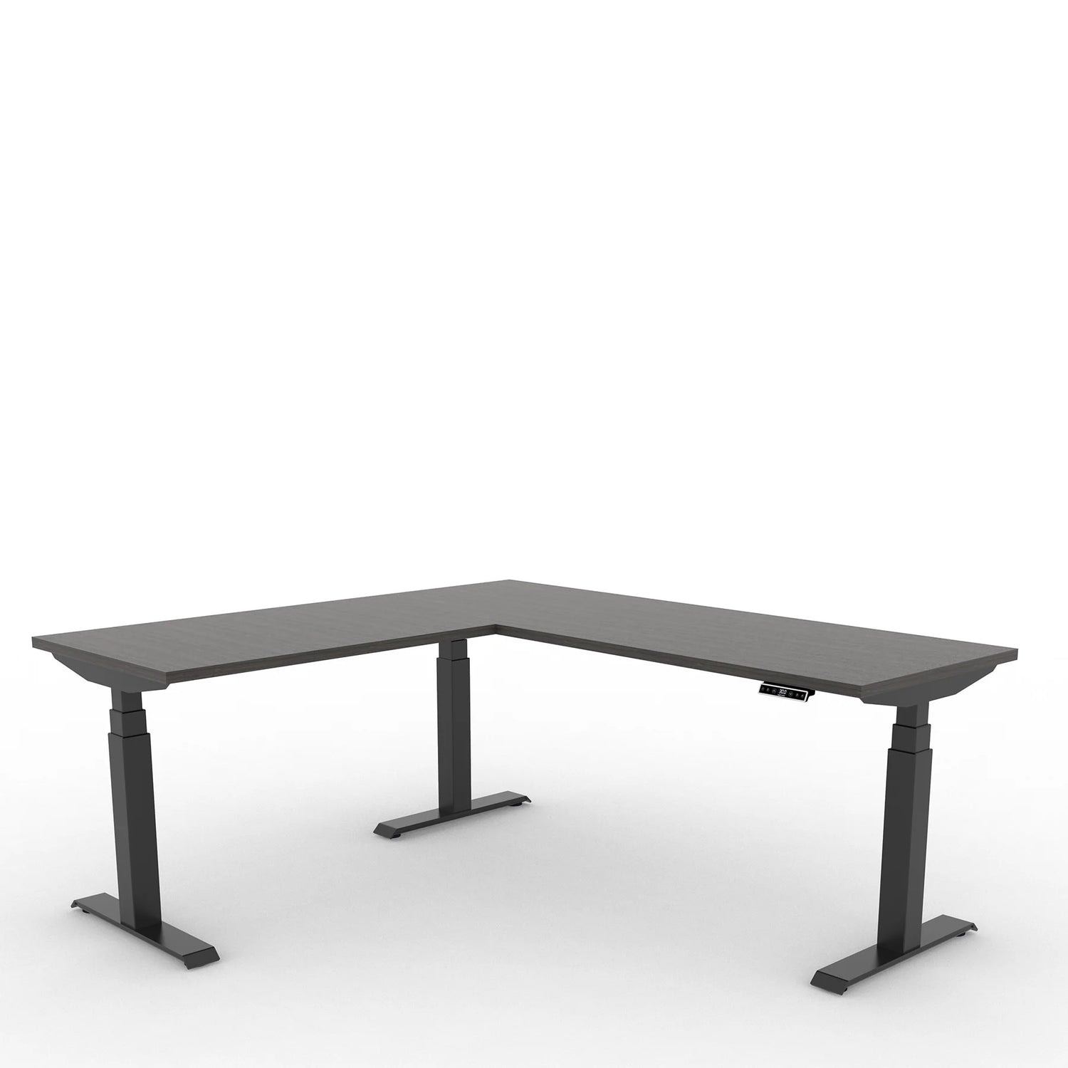 Bureau en L, ajustable en hauteur de 22,6" à 48,9"H - upCentric 3L