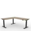 Bureau en L, ajustable en hauteur de 22,6" à 48,9"H - upCentric 3L