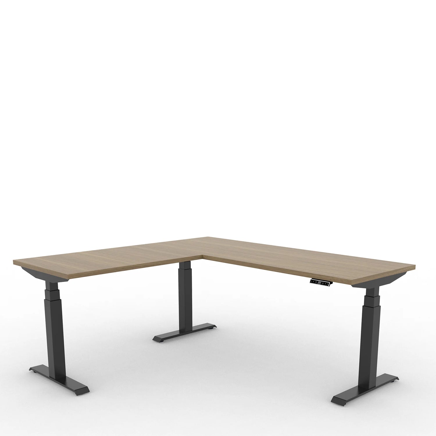 Bureau en L, ajustable en hauteur de 22,6" à 48,9"H - upCentric 3L