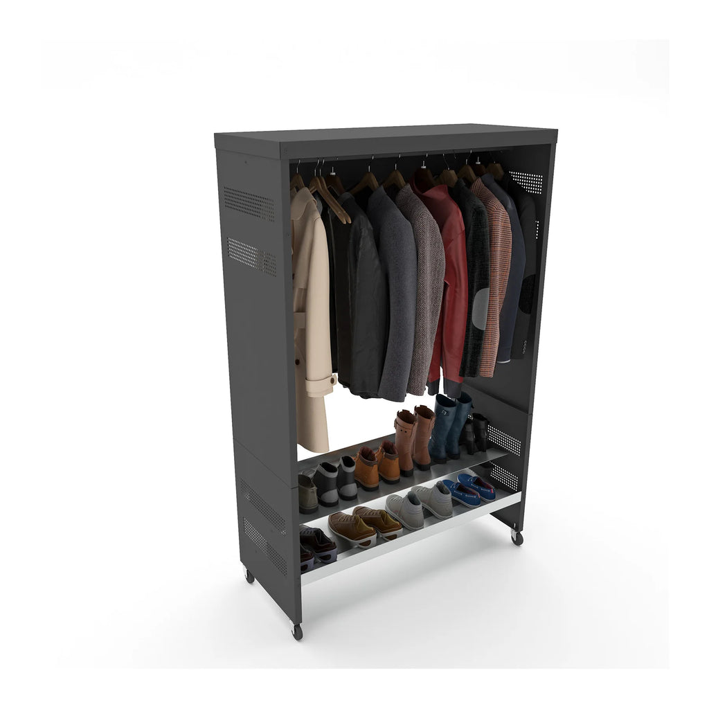 Mobile locker including 2 shelves for boots and shoes, Zeus