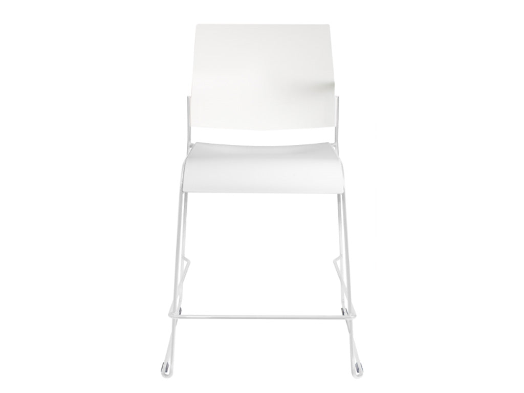 Upholstered armless bar stool - Tuck Series