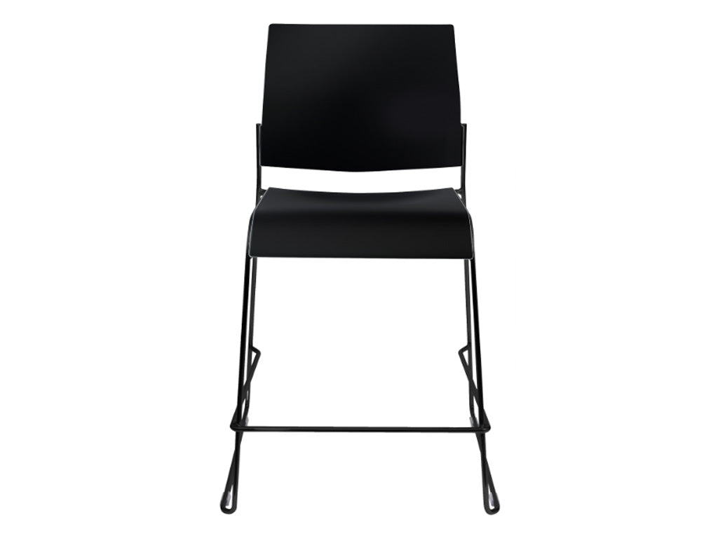 Upholstered armless bar stool - Tuck Series