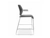 Upholstered armless bar stool - Tuck Series