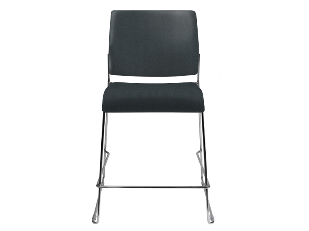 Upholstered armless bar stool - Tuck Series