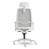 Chaise exécutive blanche avec appui-tête L1