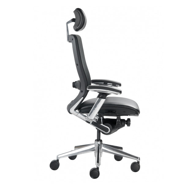 Chaise exécutive avec appui-tête, dossier en maille IC2 7300