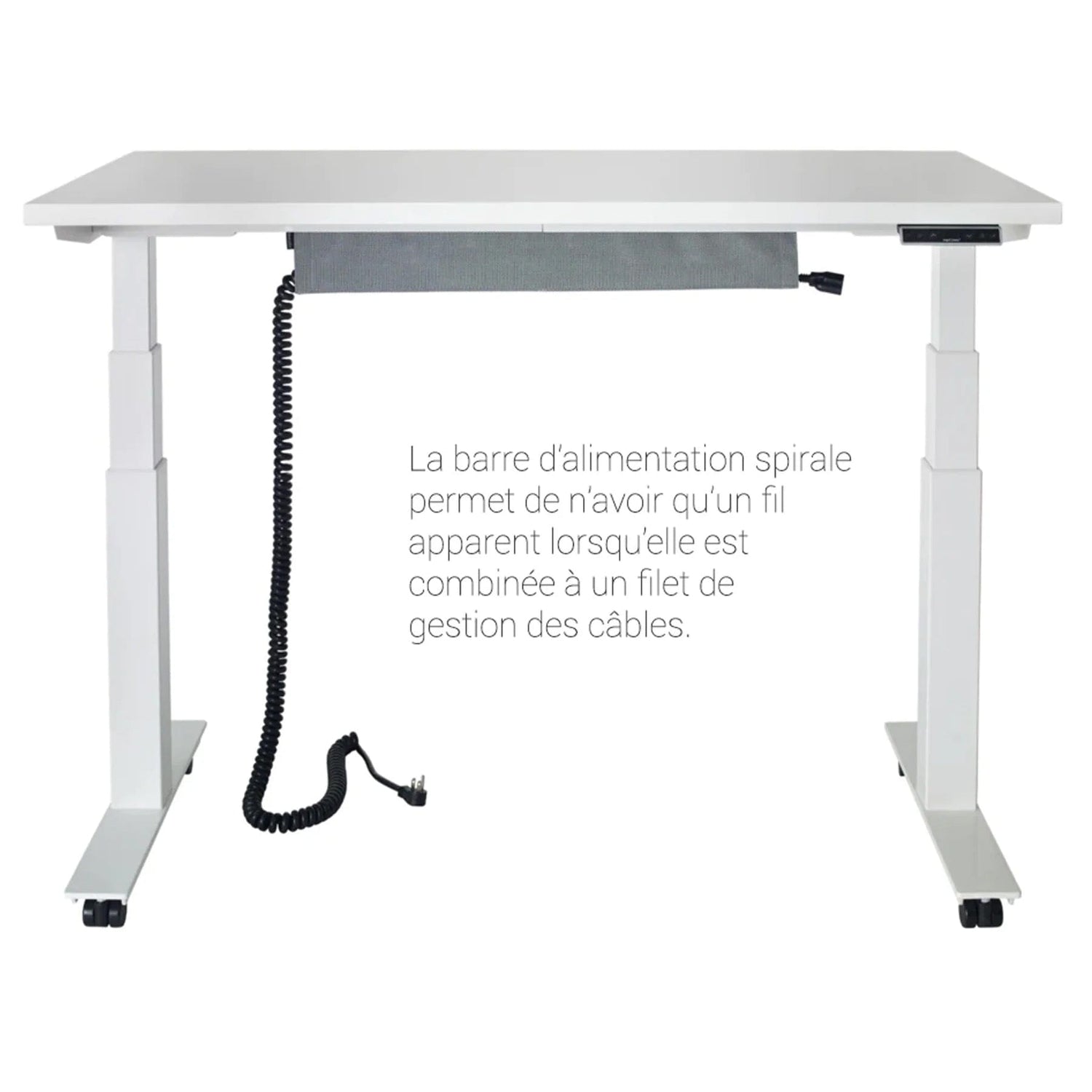 Power bar for adjustable table