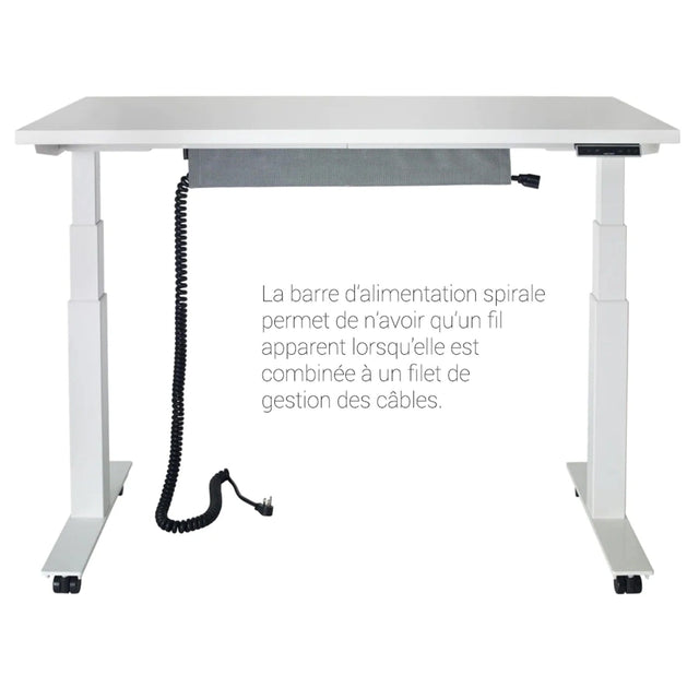 Barre d'alimentation pour table ajustable