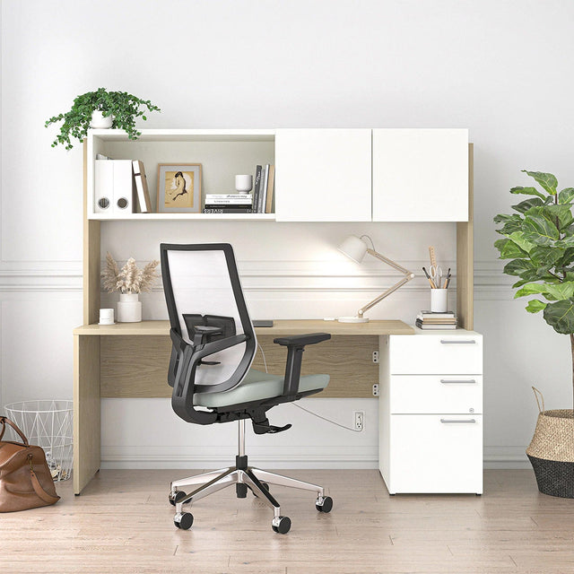 Bureau rectangulaire avec rangement - Collection C.A.