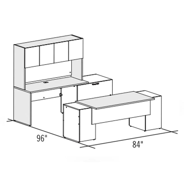 Executive straight desk - CA Series