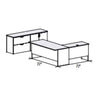 Bureau en L avec rangement, Concept 300