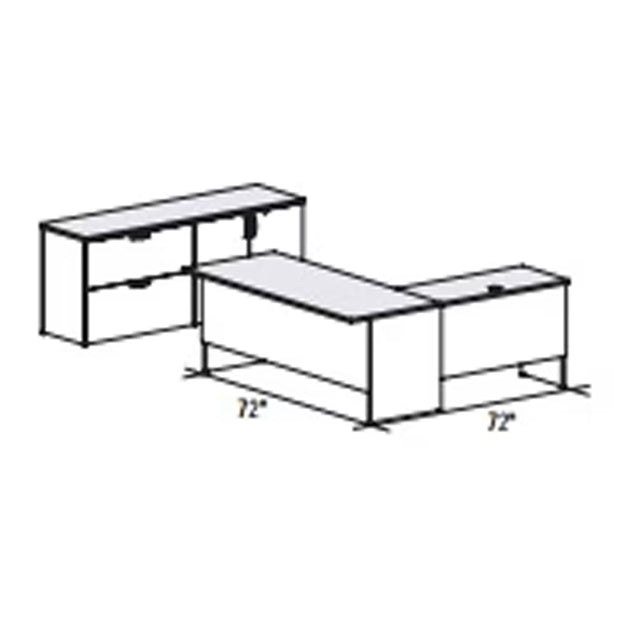 Bureau en L avec rangement, Concept 300