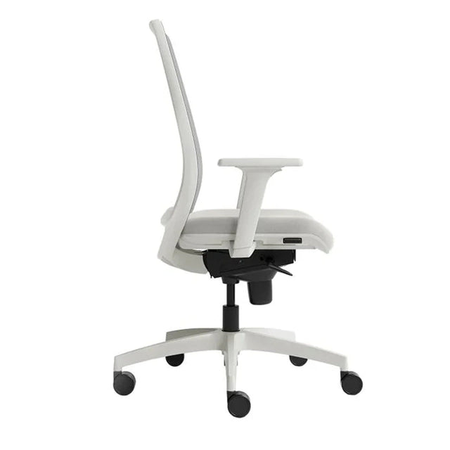 Chaise de bureau blanche dossier en maille L1