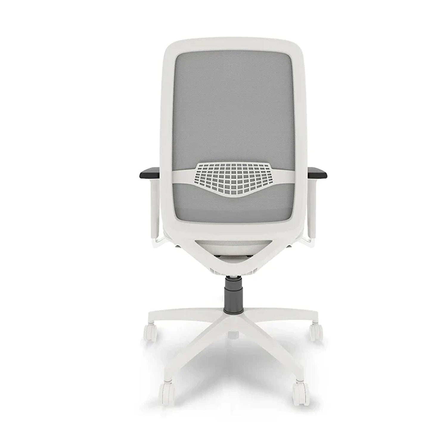 Chaise de bureau blanche dossier en maille L1