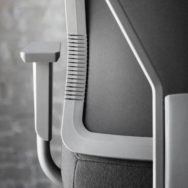 Chaise de bureau dossier moyen, bâti gris Levo