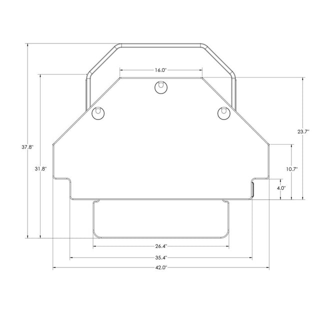 Convertisseur de bureau debout en coin 42"L Goya