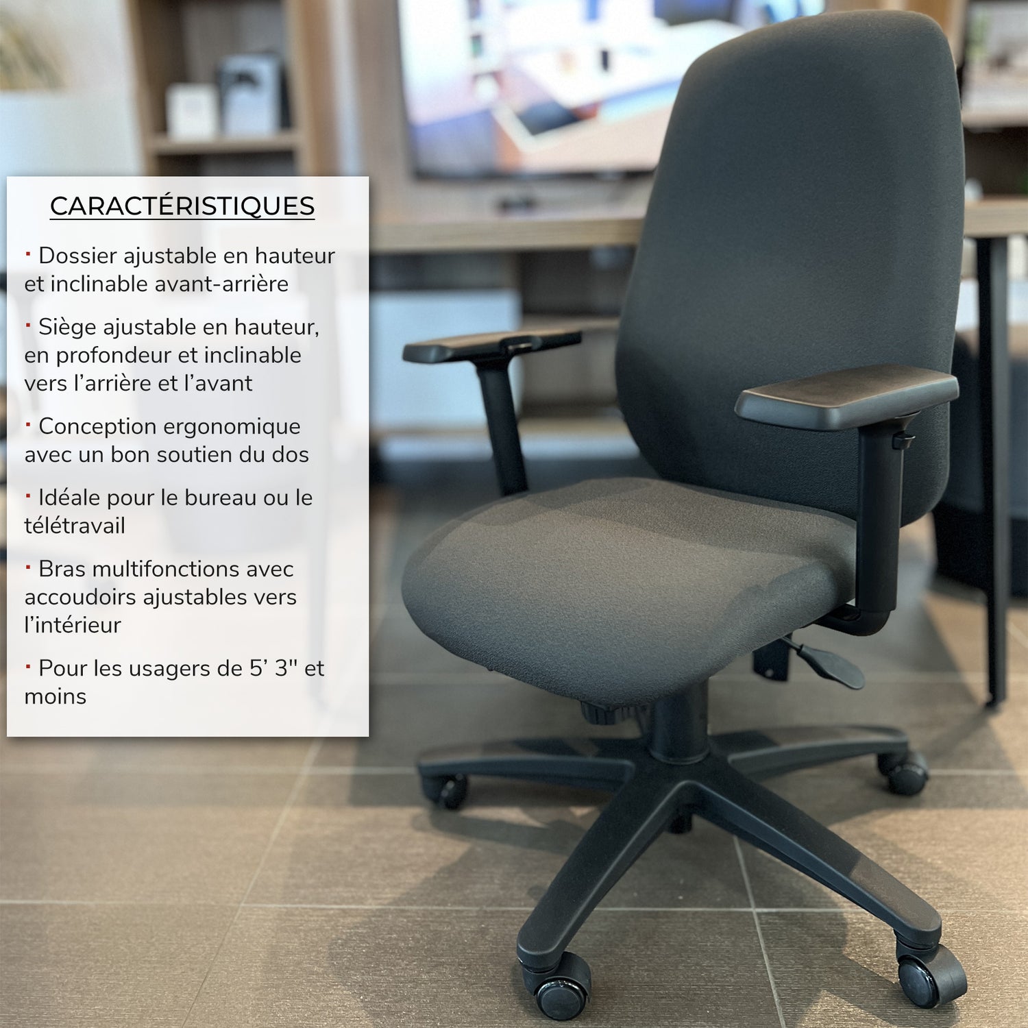 Ergonomic office chair for small size people - Cierra Series