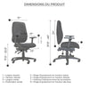 Ergonomic office chair for small size people - Cierra Series