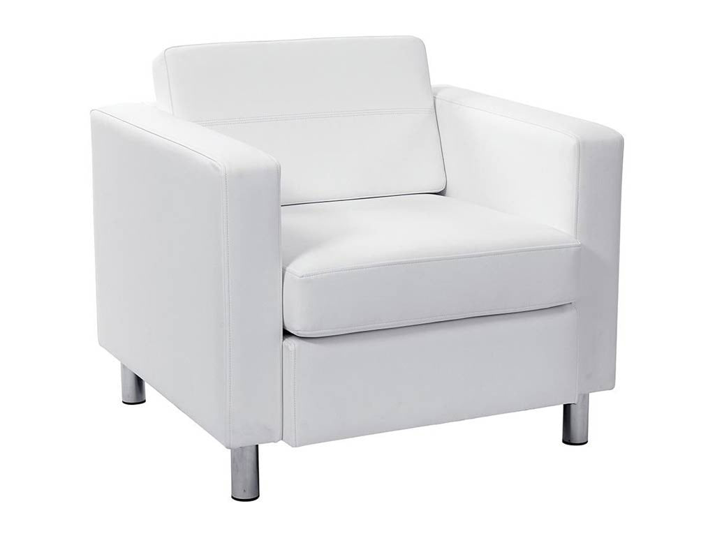 Fauteuil carré blanc - Série Pacific